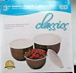 Heuck Classics Series Stainless Steel Pcs Covered Bowl Set 36200. Fixed Price $32.24.