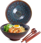 Ceramic Japanese Ramen Set, 2 Sets Asian Pho Udon Soup Noodle With Sp. Fixed Price $34.26.