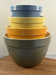 Vintage Crate & Barrel Nesting Mixing Bowls Set Of 4 Colorful Made Portugal. Fixed Price $48.50.