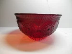 Pioneer Woman Glass Serving Bowl Adeline 9" Round Ruby Embossed Floral Rare. Fixed Price $59.07.