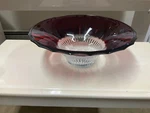 Mikasa Bella Court Ruby Glass Serving Bowl 14". Fixed Price $49.95.