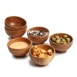 Acacia Wood Small Bowls, Hand Carved Dipping Sauce, Charcuterie, 4 Oz, 6 Pack. Fixed Price $36.18.