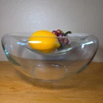 Modern Floating Glass Bowl Artisan Rare Decorative Double Wall Concave Convex. Fixed Price $34.99.