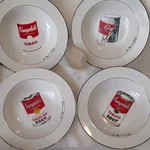 Andy Warhol Campbell's Soup Pop Art 9" Porcelain Bowls Series Of 4. Fixed Price $125.00.