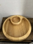 Crate & Barrel Ceramic Chip And Dip Bowl Tray Round 12". Fixed Price $35.99.