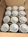 Cac China RCN-1 Tall Cup 7.5 White Round 3.75" Three-dozen, Full Set. Fixed Price $20.00.