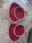 Stoneware Red Drip Glaze Soup Cracker Bowl By Ltd Commodities Set Of 2. Fixed Price $14.00.