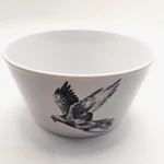 Ikea Gloedande 5.5" Flared Porcelain Bowl Bird & Girl Design Rare #23102 Poland. Fixed Price $29.24.