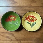 Bella Casa By Ganz Set Of 2 Bowls Sunflower Motif 5 X Hand-painted. Fixed Price $22.00.