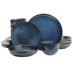 Gibson Elite Matisse 16-PIECE Dinnerware Set Double Bowl Reactive Glaze. Fixed Price $92.43.
