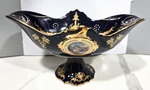 Luigi Sons Porcelain Fruit Bowl - Cobalt Blue Gold 12.25". Fixed Price $40.00.
