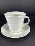 Homer Laughlin China RE21 Restaurant Ware Ivory Coffee Mug/cup & Saucer 8 Oz. Fixed Price $10.00.