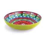 French Bull Multicolor Melamine Large Serving Pasta Bindi Bowl 12" X 3" New. Fixed Price $29.97.