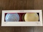 New Lilly Pulitzer Target 2019 Xxo Set Of 4 Gold Rimmed Porcelain Fruit Bowls. Fixed Price $29.99.