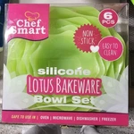 Chef Smart Silicone Lotus Bakeware Bowl Set 6 Pcs Microwave/oven Safe Green-new. Fixed Price $19.95.