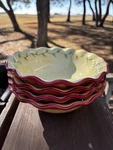 Set Of 4 Pfaltzgraff Napoli Hand Painted 8 1/2" Pasta Bowl Retired. Fixed Price $81.75.