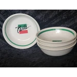 Vintage Italian Style Pasta Bowls Set Of 4 Green Red White Ceramic Flag 8". Fixed Price $48.50.
