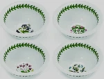 New- Portmeirion Botanic Garden Set Of 4 Round Mini Bowls W/ Assor Floral Motifs. Fixed Price $34.99.