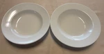 Set Of 2 Diversified Bone White China Serving Pasta Rimmed Soup Bowl Dinnerware. Fixed Price $11.99.