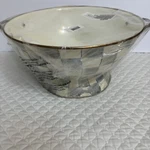Mackenzie Sterling Check Enamel Everything Large Bowl 89241-40 Damaged Dented. Fixed Price $99.99.