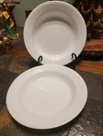Corningware Dinnerware 9.25" Rimmed White Salad Soup Pasta Bowls Vtg Usa. Fixed Price $29.95.