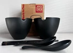 Joyce Chen Big For Two- Includes Chopsticks, 14 Oz Bowls, Spoons Black New. Fixed Price $19.99.