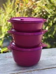 Tupperware Set Of 3 Crystalwave Microwave Bowls 4.25, 6.25 And 8.5 Cup New. Fixed Price $39.99.
