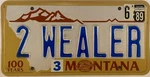 Centennial Vanity To Wealers License Plate Wheeler Camping 1989 Mt. Fixed Price $79.99.