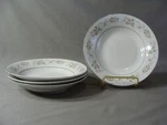 4 Sango Soup Bowls The Cannes #8078 Pattern With Pink & Blue Flowers. Fixed Price $24.00.