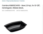 Lot Of 4 Cambro RSB912CW110 Camwear 9" X 12" Ribbed Serving Bowl 2.9 Qt. Fixed Price $29.95.