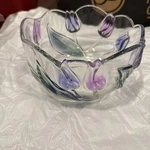 Mikasa Scalloped Spring Debut Serving Bowl 8 Across 5 Tall Tulips New. Fixed Price $25.00.