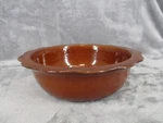 West Bend Large Brown Pottery Bowl Casserole Dish Scalloped Rim 10 Diameter. Fixed Price $25.34.