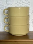 Vintage 3 Glasbake Milk Glass Soup Bowl Jeanette Co Mug Cup J-2711. Fixed Price $29.00.