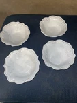 Vietri Incanto White Cereal Bowl Ruffle- 7" Lot Of 4. Fixed Price $119.99.