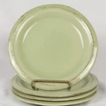 Lot 4 Juliska Berry Thread 7 Pistachio Green Bread & Butter Plates. Fixed Price $150.00.