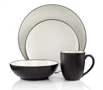 Noritake Colorwave Black Graphite Dinner Plate Bowl Set 4 Pcs Stoneware Nib. Fixed Price $40.05.