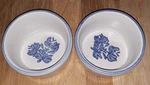 2 Yorktown Pfaltzgraff Stoneware 3.5 Ramekin Small Bowls Floral 405-51 Usa. Fixed Price $15.00.
