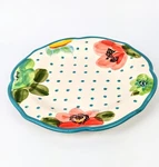 Pioneer Woman 10.5" Turquoise Vintage Bloom/floral Dinner Plates (set Of 2). Fixed Price $19.98.