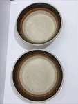 Vtg Imperial Dalton Stoneware Mocha P9851 Set Of 2 Soup, Pasta Bowls 8.5. Fixed Price $39.00.