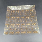 Vintage Georges Briard Forbidden Fruit Bent Glass And 22K Gold Serving Dish Read. Fixed Price $24.91.