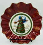 Villeroy & Boch Toy Fantasy Porcelain Christmas Tree Serving Bowl Dish 9". Fixed Price $29.99.