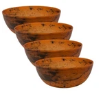 Halloween Melamine Set Of 4 Cereal Bowls Orange Black Splatter Tie Dye Mainstays. Fixed Price $19.92.