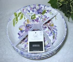 Rachel Ashwell Wisteria Lilac Melamine Floral Pasta Bowls 7.5" Set Of 4 New. Fixed Price $36.95.