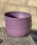 Set Of 4 Mainstays Interwoven Etched Plastic Cereal Bowls 38OZ Purple. Fixed Price $13.95.