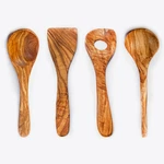 Olive Wood Kitchen Utensil Set Of 4 Handcrafted Spoon Spatula Cooking 12IN. Fixed Price $26.95.
