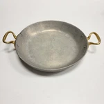Vtg Bon Chef Pewter 12" Augusta Nj Round Metal Serving Dish W/handles - Tall. Fixed Price $19.95.