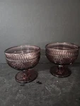 Set 2 Pioneer Woman Adeline Plum Purple Sherbet Pedestal Dessert Glasses. Fixed Price $15.99.