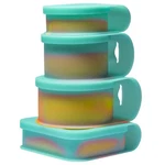 Silicone Go Bowls: Set Of 4: Aurora - Sizes: 10, 20, 30 Oz & Sandwich. Fixed Price $99.98.