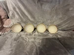 Four Lenox Tuxedo Cream Soup Bowls (gold Backstamp) Two Saucers Free. Fixed Price $80.00.