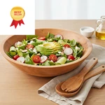 Extra Wooden Salad Bowl Set With Serving Utensils - Large, Brown. Fixed Price $42.98.